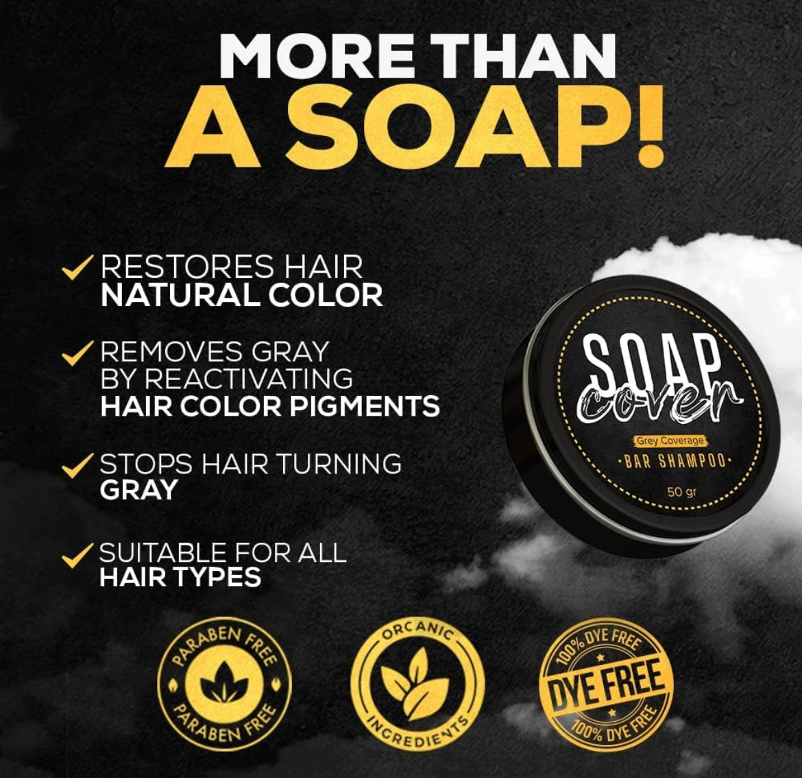 Natural Herbal Grey Reverse Soap Bar | BOGO | ⭐️⭐️⭐️⭐️⭐️ 24k+ Reviews |